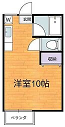 Sハイム 1階ワンルームの間取り
