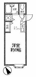プラザK大倉山 ワンルームの間取図画像