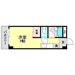 ミタニマンション ワンルームの間取図画像