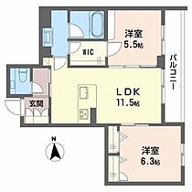 マンテン　ラ　スエルテ 0202 ｜ 京都府京都市伏見区下鳥羽中三町16（賃貸アパート2LDK・2階・55.63㎡） その2