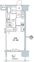 パークキューブ板橋本町 1Kの間取図画像