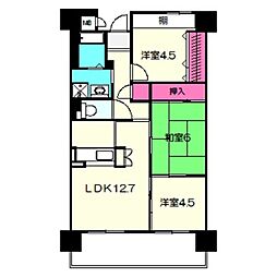 パークサイド新金岡 3LDKの間取図画像