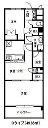 横浜OTビル 2DKの間取図画像