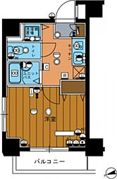 スカイコート板橋第3 4階1Kの間取り