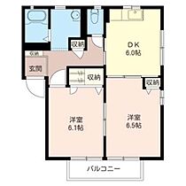 シャーメゾンウシクＡ 00202 ｜ 茨城県牛久市田宮２丁目60-13（賃貸アパート2DK・2階・46.30㎡） その2