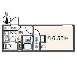 Freesia中野富士見町 1Kの間取図画像