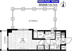 ステージファースト多摩川アジールコート 1Kの間取図画像