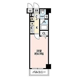 プレール・ドゥーク田園調布南 4階1Kの間取り