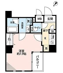 プレール・ドゥーク押上タワーシティー 1Kの間取図画像