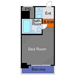 シティープラザ南麻布 ワンルームの間取図画像