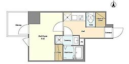 TSResidence北上野 1Kの間取図画像