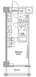 ザ・パークハビオ神泉 1Kの間取図画像