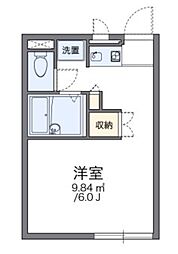 レオパレスセゾン 1Kの間取図画像
