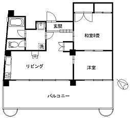 栄マンション 2LDKの間取図画像