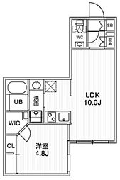ルネサンスコート高田馬場Patria 1階1LDKの間取り