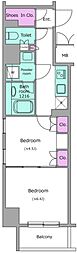 RESIDIA神田岩本町2 2Kの間取図画像