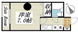ラ・レジダンス・ド・鷺沼 1Kの間取図画像