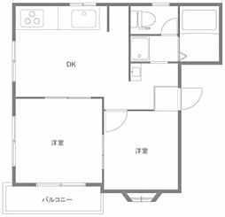ウェルネス・市川 2DKの間取図画像