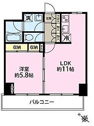 ベェルヴェル稲城 13階1LDKの間取り