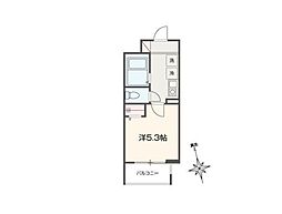 MELLAS青梅II 1Kの間取図画像