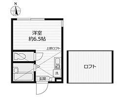 プライムテラス相模大野 ワンルームの間取図画像