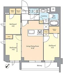アイフラット渋谷西原 2階3LDKの間取り