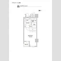 プライムアーバン池袋 1Kの間取図画像