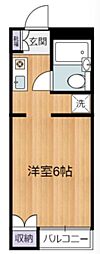 東京メトロ丸ノ内線 新高円寺駅 徒歩7分の賃貸マンション 3階1Kの間取り