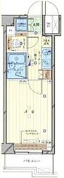 ルーブル南池袋 6階1Kの間取り