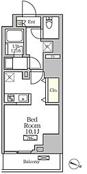 コートレジデンス南大塚 ワンルームの間取図画像