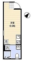 たすきＣＲＡＳＳＯ武蔵小山 1階ワンルームの間取り