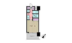 ビイルーム新宿 1Kの間取図画像