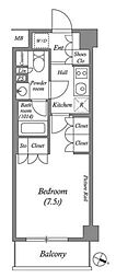 ルクレ西池袋 1Kの間取図画像
