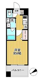グリフィン横浜・反町公園弐番館 1Kの間取図画像