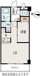 ヘルデンフィールズII 2階1LDKの間取り