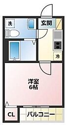 ALTO淵野辺 1Kの間取図画像