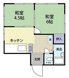 エスコートナカムラ 2Kの間取図画像