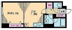 クレドラテース白河 1DKの間取図画像