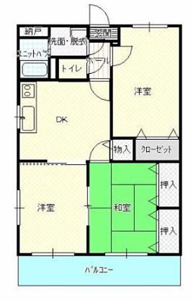 リーフライツ 105｜香川県高松市太田上町(賃貸マンション3DK・1階・60.97㎡)の写真 その2