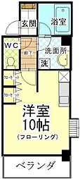 リバービュー21 ワンルームの間取図画像