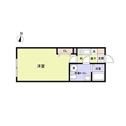 (仮称)狭山ヶ丘新築アパート 1Kの間取図画像