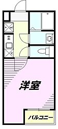 JR青梅線 小作駅 徒歩4分の賃貸アパート 1階1Kの間取り