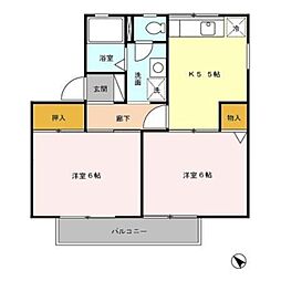 ストークハイム 2Kの間取図画像
