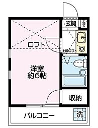 エルグランド 1Kの間取図画像