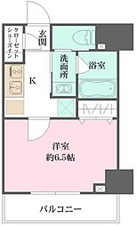 ザ・パークメゾン東大井 1Kの間取図画像