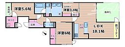 le KOTOBUKI 3LDKの間取図画像