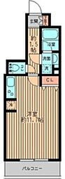 レガーロ御茶ノ水2 3階ワンルームの間取り