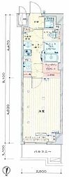 ルーブル大鳥居伍番館 1Kの間取図画像