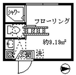 フェリスソレイユ ワンルームの間取図画像