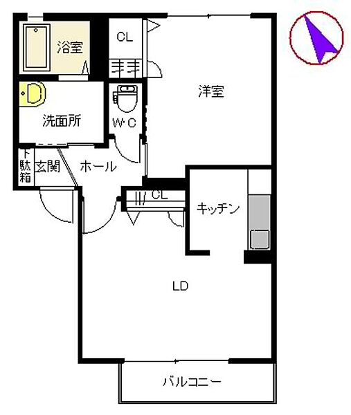 リブエールカーサ A0202｜熊本県八代市高小原町(賃貸アパート1LDK・2階・42.72㎡)の写真 その2